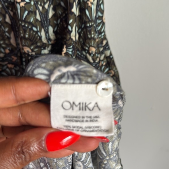 TUCKERNUCK OMIKA Wilora Double Ruffle Sleeve Mini Dress, Malia Pistachio Large - Picture 7 of 16